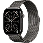Apple Watch Series 11 GPS+Cellular 46mm Bridlicovo šedé titánové telo - Bridlicovo šedý milánsky ťah S/M / 130-180 mm (MFD34MP/A)