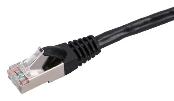 Extralink čierna / Patch kábel / Cat.5e / FTP / 2 m