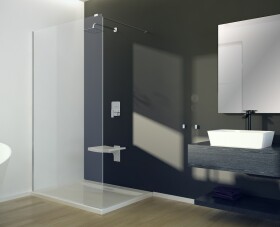 H K - Pevná bočná stena F1 90 Sprchová zástena Walk-in FIXF190