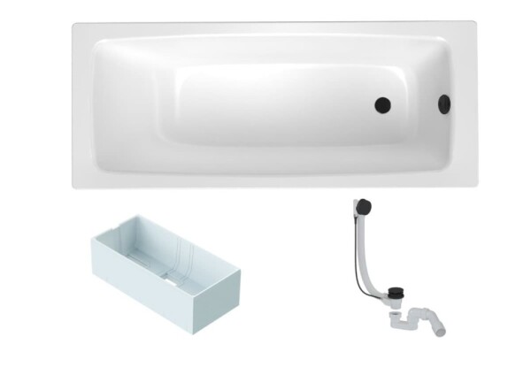 Obdĺžniková vaňa SAT Feel 170x75 cm smaltovaná oceľ ľavá aj pravá SATBVFEEL170752 SATBVFEEL170752