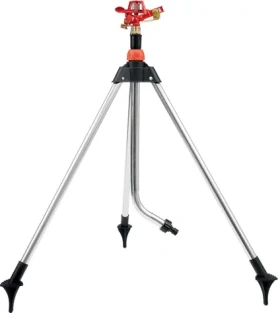 YATO Impulzný zavlažovač na trojnožke / Výška 65-93 cm / Rýchlospojka 1|2 / Výseč postreku 45-360° / Rozsah 24 m (YT-8984)