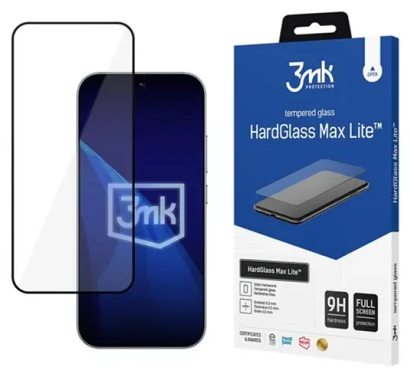 3mk HardGlass Max Lite pre XIAOMI 17 a 17 Pre čierna / Ochranné sklo / 9H / 0,3 mm / celoplošné lepenie