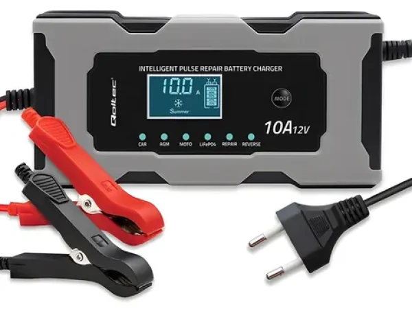 Mikroprocesorová nabíjačka batérií 12V/10A LCD / Nabíjačka autobatérie / AGM / GEL / LiFePO4 (52493)