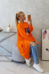 Halenka s oversize oranžovým potiskem UNI