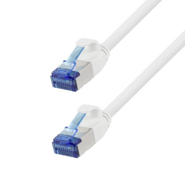 LogiLink CP5091S RJ45 sieťové káble, prepojovacie káble CAT 6A S/FTP 10.00 m biela samozhášavý, bez halogénov 1 ks; CP5091S