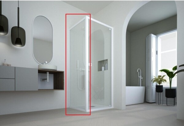 FORTE - Pevná stena DECO F1C - FARBA rámu - Hliník ossidato, Rozmer A - 80, Výplň - Číre bezpečnostné sklo - 6 mm BDE902FC348103