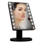 IQtech iMirror kozmetické Make- UP zrkadlo s LED Dot osvetlením čierna (IQ00101)