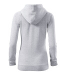 Trendy mikina na zips Dámska svetlosivá Melier XS