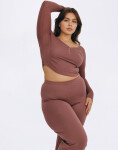 Organic Basics Core Sport Henley Long-Sleeve Tee Rose Wood S
