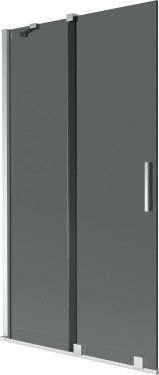 MEXEN/S - Velar dvojkrídlová posuvná vaňová zástena 100 x 150, grafit, chróm 896-100-000-41-01