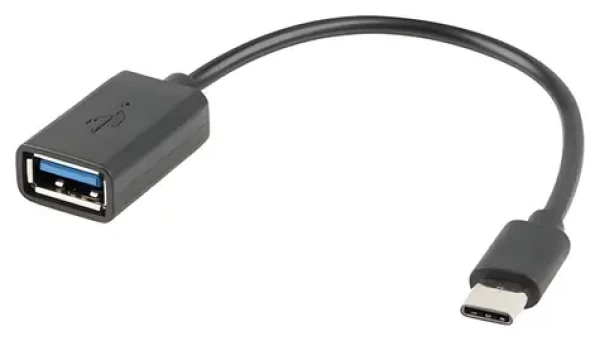 Lanberg AD-OTG-UC-01 čierna / OTG kábel / USB-A (F) - USB-C (M) / USB 2.0 / 0,15 m (AD-OTG-UC-01)