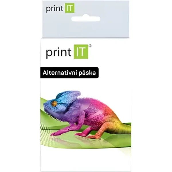 Print IT 11268 čierna/transparentná / Páska do štítkovača / Kompatibilná s Dymo / 12 mm (PI-2076)