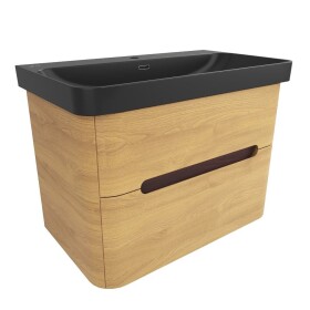 Kúpeľňová skrinka s umývadlom SAT Fusion 77,5x53x45 cm dub medový mat SATFUSION280DMBKM SATFUSION280DMBKM