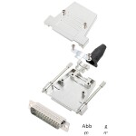 Encitech DTSL37-LJSRG-T-DBP-W-K 6355-8040-04 sada D-SUB kolíkové lišty 180 ° Pólov: 37 spájkovaný 1 ks; 6355-8040-04