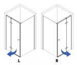 REA/S - Sprchovací kút Atlas 120x80 Chrome vľavo KPL-K4367