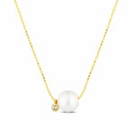 JwL Luxury Pearls Jemný náhrdelník s bielou perlou a trblietavým zirkónom JL0860