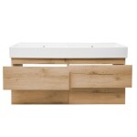 Kúpeľňová skrinka s umývadlom SAT B-Way 119x50x45 cm dub mat BWAY2120OAKU2B BWAY2120OAKU2B