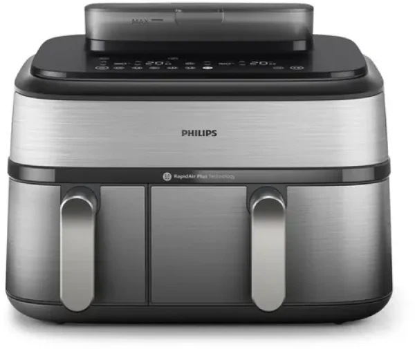 Philips 5000 series NA555/00 strieborno-čierna / Teplovzdušná fritéza / 2750 W / 40 ° C - 200 C ° / objem 9L (NA555/00)