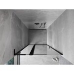 MEXEN/S - Mist L sprchové dvere krídlové ľavé 95, čierny okraj, čierna 8A4L-095-000-70-70-L