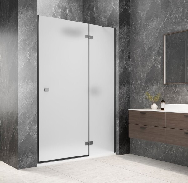POLYSAN - GLOBE GUN METAL sprchové dvere do niky 1000, matné sklo, pravé GB1010MRGM