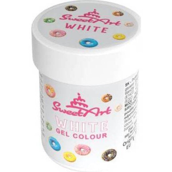 SweetArt dekoratívna gélová farba White (30 g) - dortis - dortis