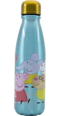 STOR Fľaša na pitie hliníková Prasiatko Peppa 600 ml (13940)
