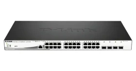 D-Link DGS-1210-28MP / 28- Port Gigabit PoE SMART Switch / 24x PoE gigabit RJ45 / 4X SFP / PoE budget 370 W (DGS-1210-28MP/E)