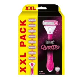 Wilkinson Quattro for Women holiaci strojček + 8 náhradných hlavíc (WDS031)