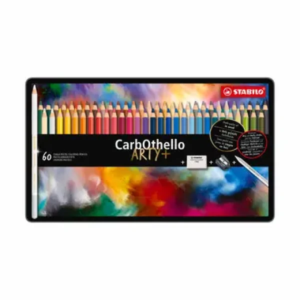 STABILO® CarbOthello - ARTY+ - 60 ks sada v plechu - 60 rôznych farieb (1460-6)