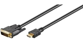 MicroConnect kábel Dual-link HDMI (M) - DVI-D 24 +1 (M) 1m čierna / FullHD (1920x1080) @ 60Hz / obojsmerný (HDM192411)