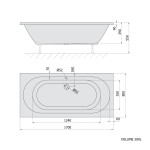 POLYSAN - LEVANA obdĺžniková vaňa 170x80x39cm, biela 71745
