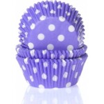 Papierový košíček na muffins fialový bodkovaný 50 ks - House of Marie - House of Marie