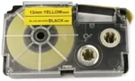 Xerox kompatibilná páska s Casio XR-12YW1 / žltý podklad / čierna tlač / šírka 12 mm / dĺžka 8 m (801L01083)