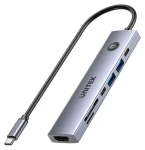 Unitek USB-C hub 7v1 / USB hub / HDMI 2.0 / USB-C PD 100W / 2x USB-C / 2x USB-A / SD/microSD (H1124AGY01)