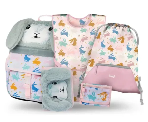BAAGL SET 5 Zippy Bunny: aktovka, penál, sáček, zástěra, peněženka (A-36550)