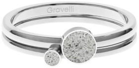 Gravelli Sada oceľových prsteňov betónom Double Dot oceľová sivá GJRWSSG108 mm