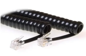 MicroConnect Modulárny kábel špirálový RJ10 (M) - RJ10 (M) 4M čierna (MPK10400)