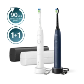 Philips Sonicare 5500 HX7119/01 čierna biela / 2 x Sonická zubná kefka / 62.000 kmitov / 2 režimy / 2 hlavice (HX7119/01)