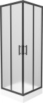 MEXEN/S - Rio sprchovací kút štvorec 70 x 70, dekor, čierny + vanička Rio vrátane výpuste 860-070-070-70-30-4510