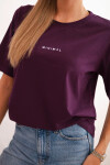 Dámska bavlnená blúzka s potlačou Minimal plum UNI