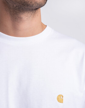Carhartt WIP S/S Chase T-Shirt White / Gold XL