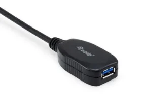 Equip Aktívny predlžovací kábel USB-A čierna / Kábel / USB 3.2 Gen 1 / 5 Gbit / s / 5 m (133346)