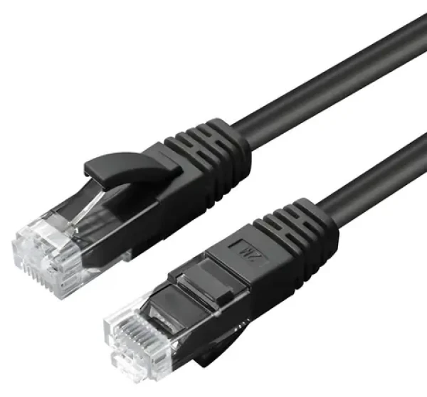 MicroConnect CAT6a U/UTP 0.3m čierna / Patch kábel / RJ-45 / LSZH / PoE (MC-UTP6A003S)
