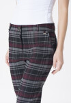 MiR Nohavice 259 Grey/Maroon Checked