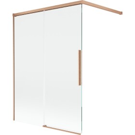 MEXEN/S - Rox vaňová zástena 2-krídlová posuvná 120 x 150, transparent, meď kartáčovaná 8C9-120-003-65-00