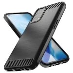Hurtel Carbon Case pre OnePlus Nord N200 5G čierna / Ochranný kryt / Ohybný / Karbónový design