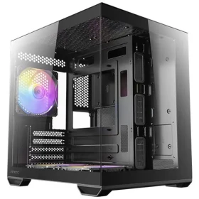 Antec CX60M ARGB čierna / mATX / 2x USB-A 3.0 / 1x USB-C 3.2 Gen2 / 3x 120mm ARGB / bez zdroja / priehľadná bočnica (0-761345-10217-9)