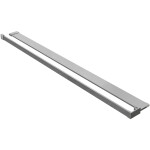 CERANO - Sprchová zástena Walk-in Onyx TL/P - 8 mm - hranatá vzpera + polička/držiak na uteráky - chróm, grafitové sklo - 100x50x200 CER-8050BD4226