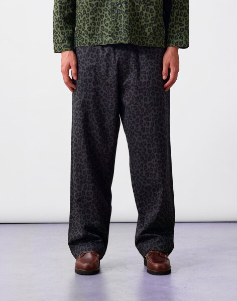 Service Works Patterned Easy Chef Pants Black Leopard XL