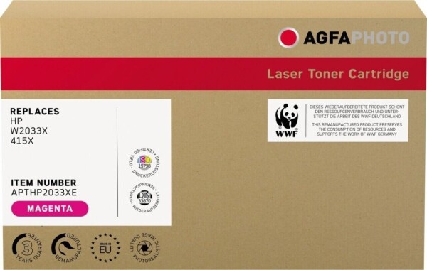 Agfa Toner magenta wie HP w2033x 415X APTHP2033XE 6.0K (APTHP2033XE)